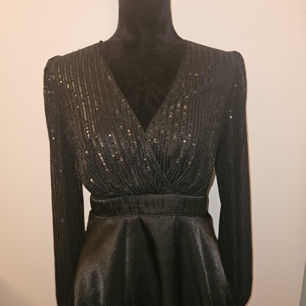 D&M Black Sequin Mini Party Dress - Size Large✨️ - Picture 5 of 10